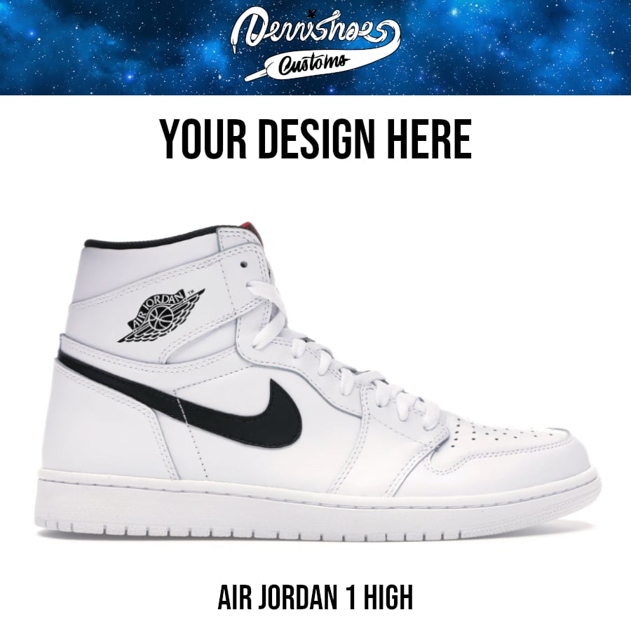 Image of Custom Hand Painted Made To Order Nike Air Jordan 1 AJ1 High Shoes (Men/Women)