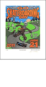 Image of Jim Phillips 2011 Go Skateboarding Day Poster, Signed!