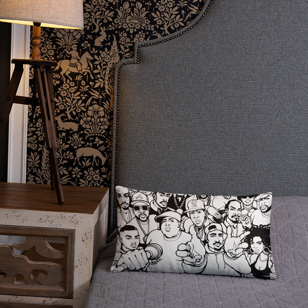 The Golden Age of Hip Hop (black & white); Accent Pillow