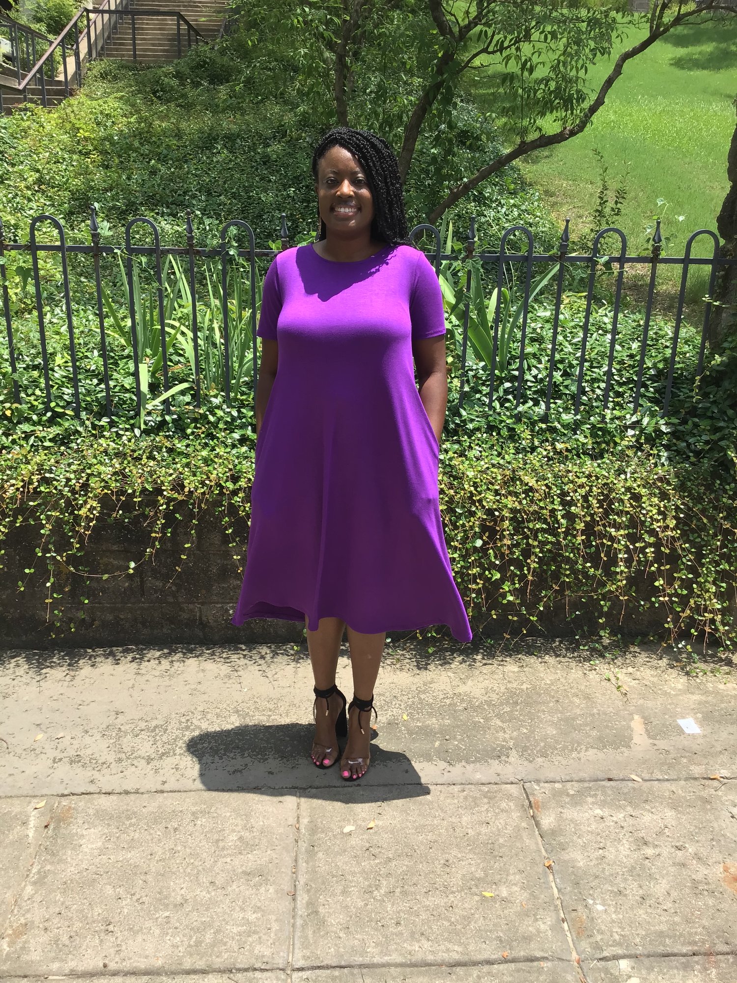 Vibrant Purple Swing Dress TRENDIN Boutique