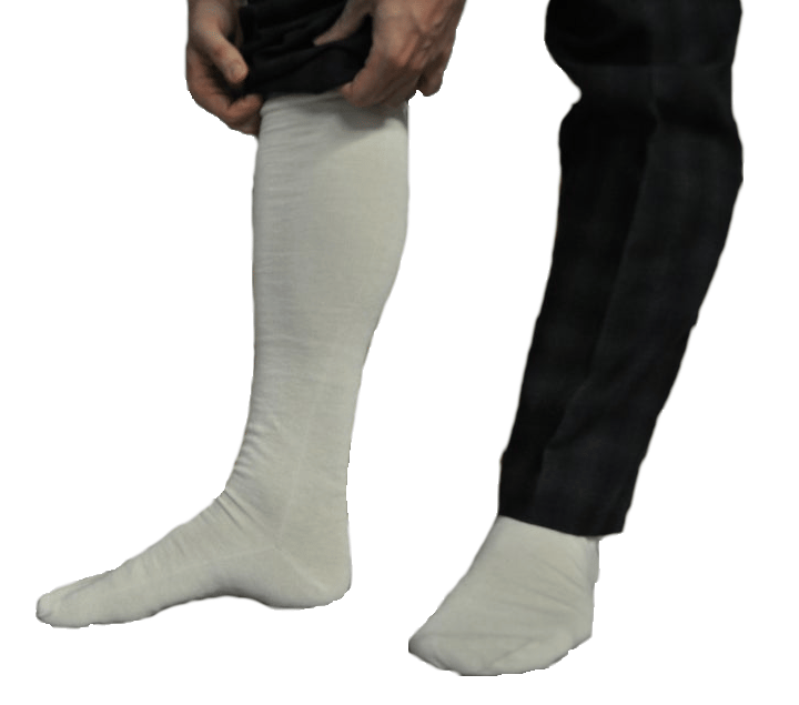 Image of Over-calf Socks, 1 Pair, 100% Organic Cotton, Unbleached