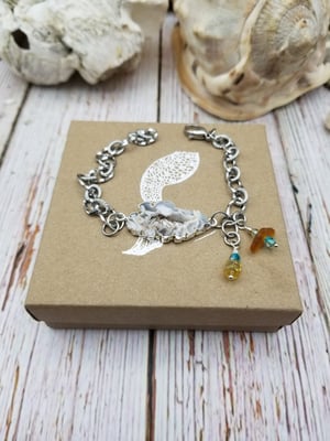 Image of Drusy- Sea Glass- Crystals- Bracelet- #382