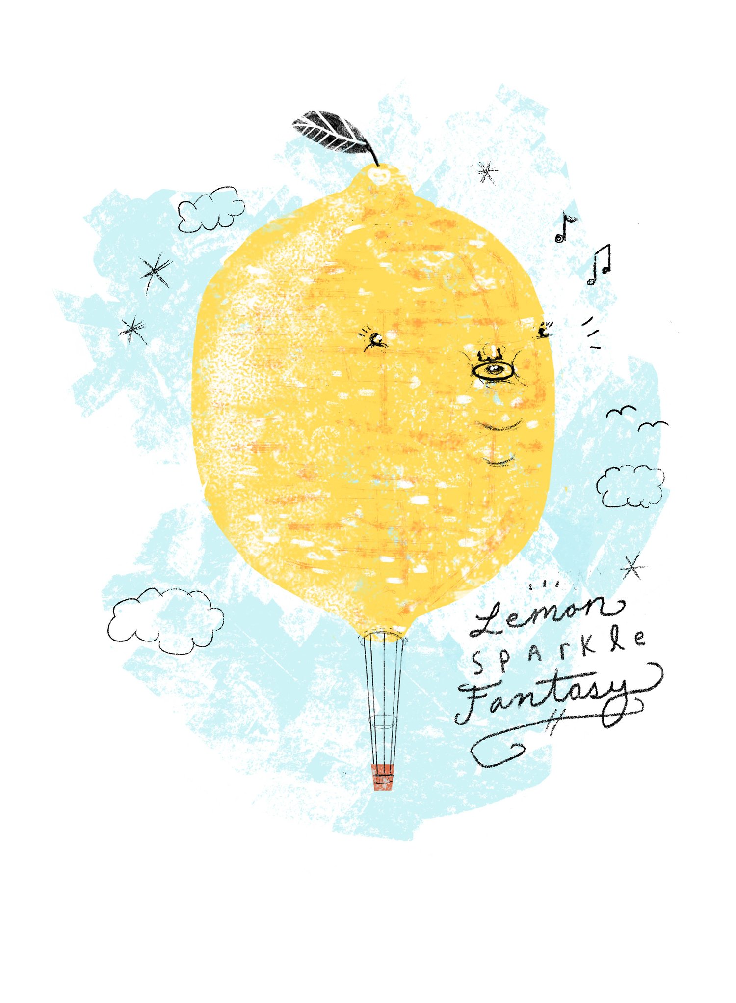 Image of Lemon Sparkle Balloon Print