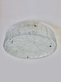 Image 1 of 19" Drum-Shaped Glass Flush Mount by Kaiser