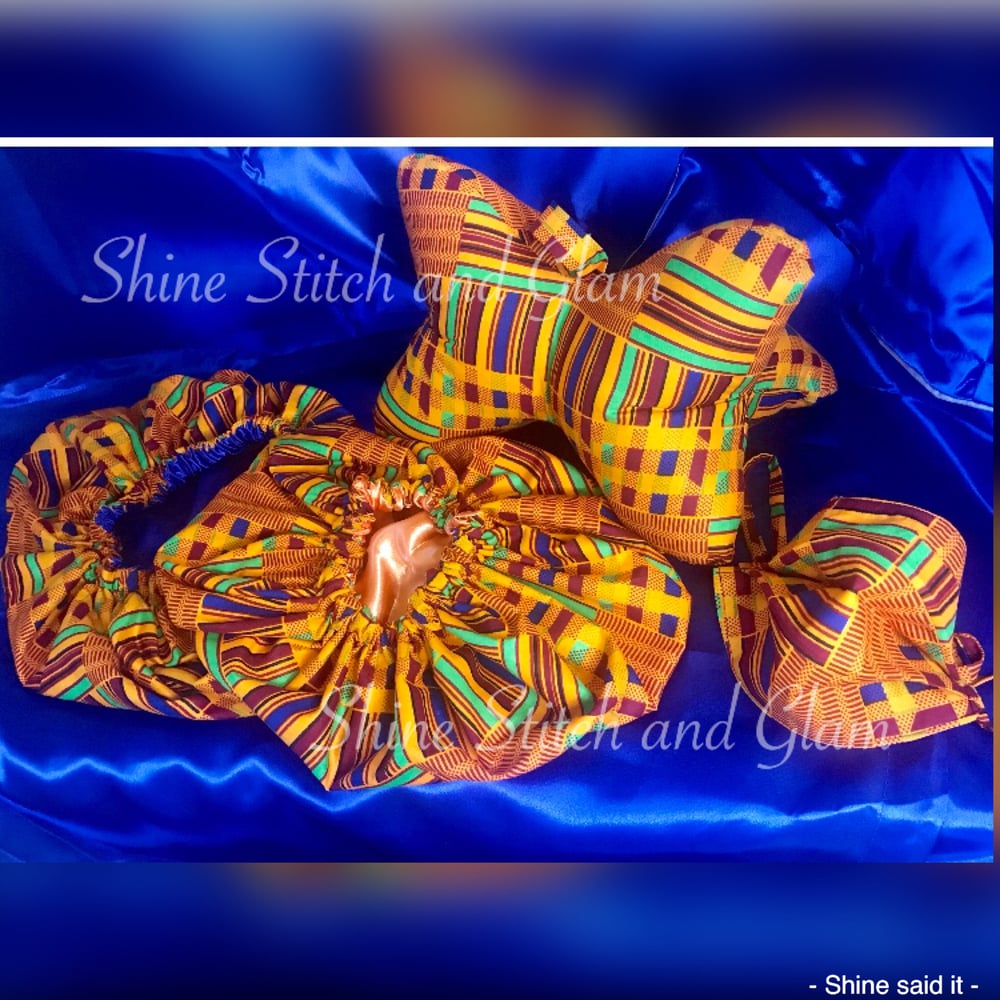 Image of Royal Orange Kente Cloth Bundle 