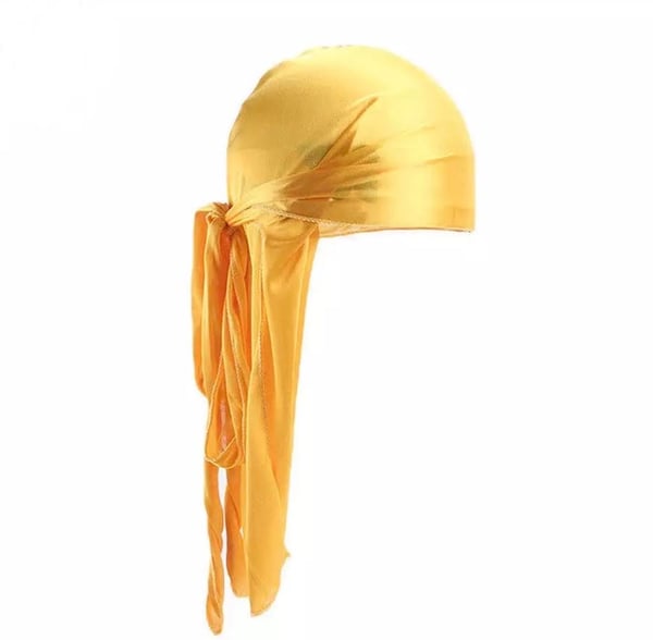 Image of Yellow silky Durag 