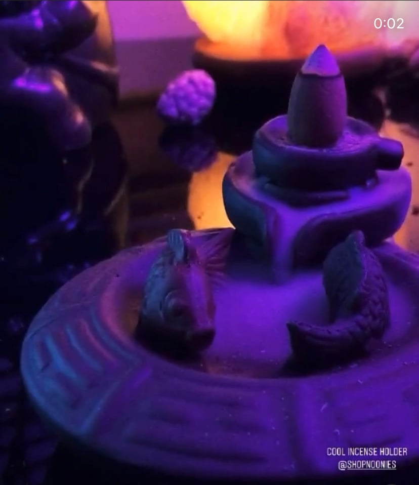 Image of Koi fish incense burner