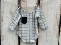 Image 1 of {Borys} beige checked romper