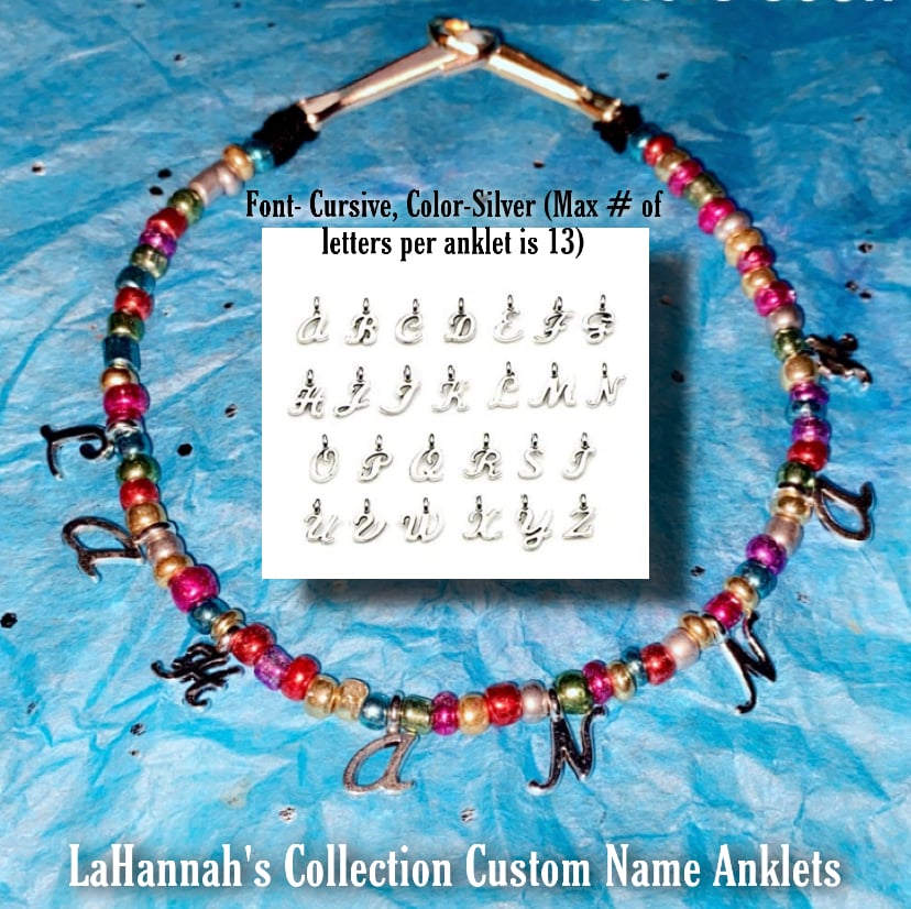 Image of Beaded Anklets (Reg. Or Name)