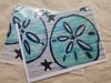 Teal Sand Dollar Cards