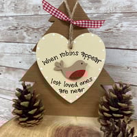 Image 1 of Robin Heart Decoration
