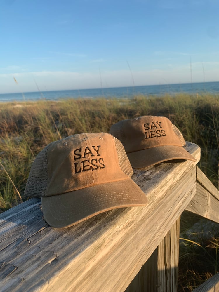 Image of “Say Less”  BossUp Khaki Mesh Hats