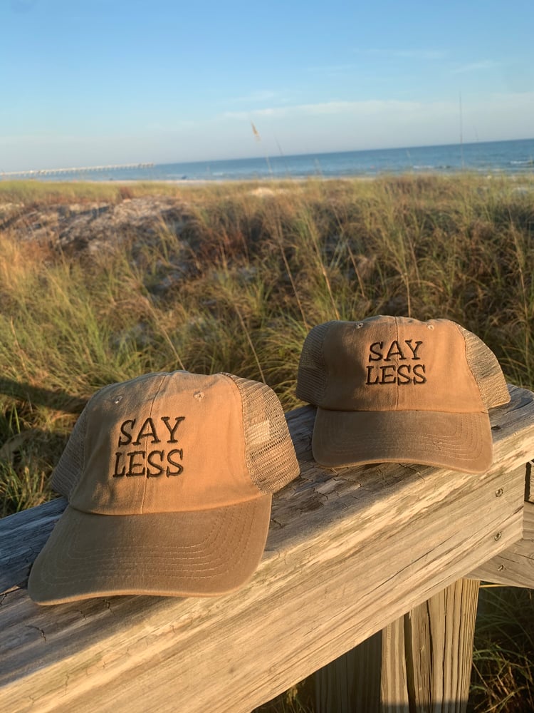 Image of “Say Less”  BossUp Khaki Mesh Hats