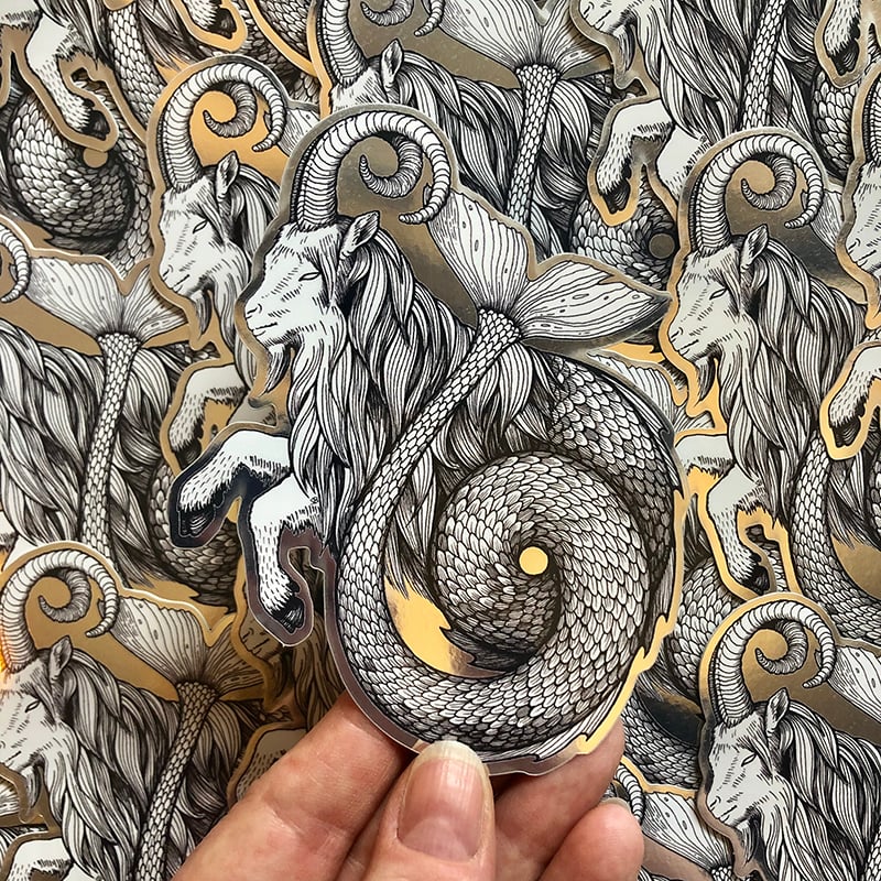 Image of Capricorn Mirrored Sticker