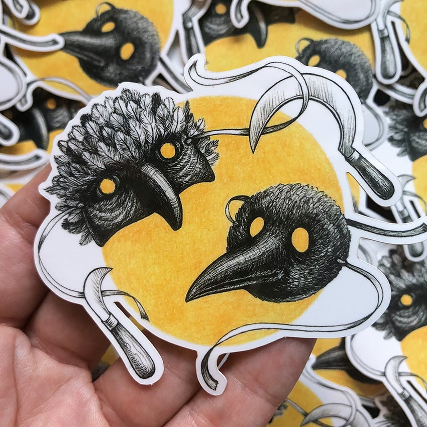 Image of Bird Masks Sticker