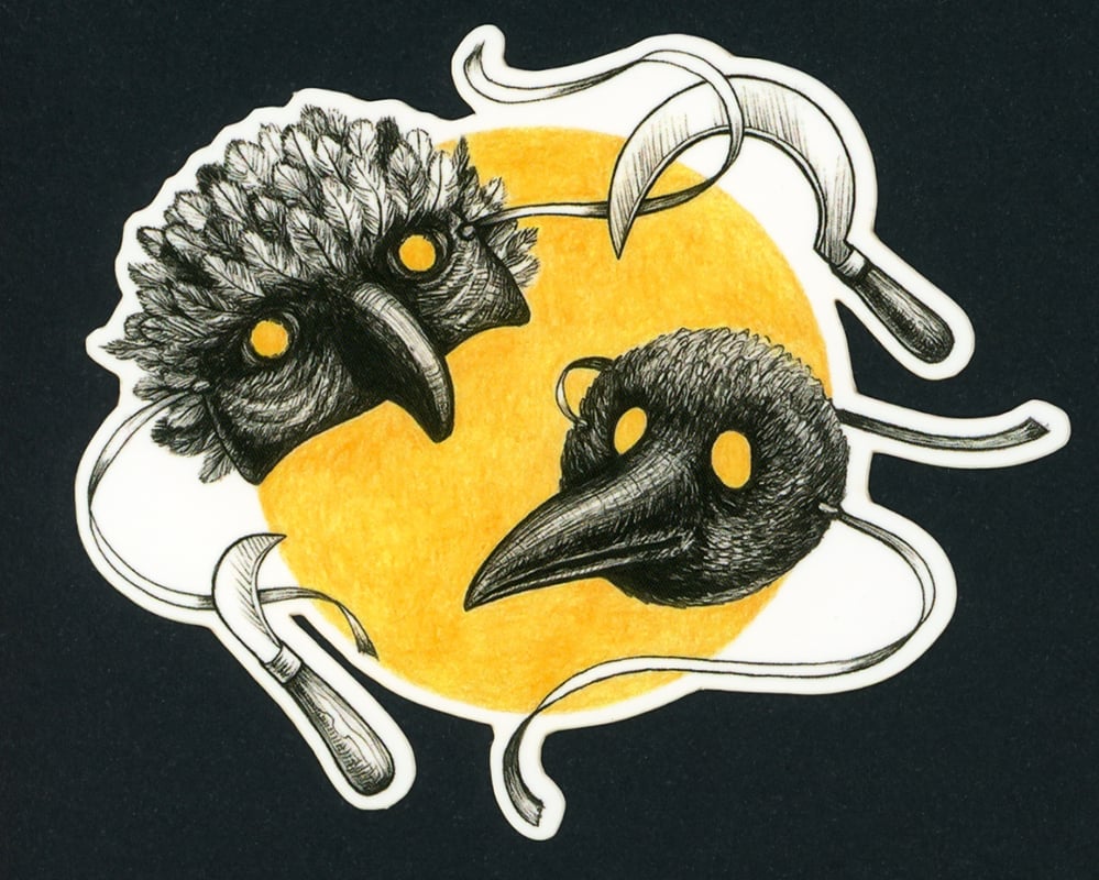 Image of Bird Masks Sticker