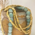 Long Clay Beaded Necklace - Yellow