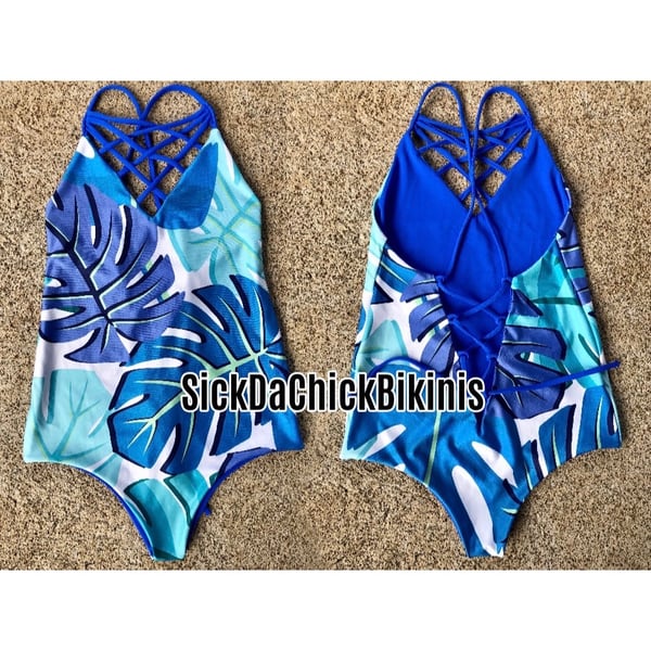 Image of Blue monsteras x royal blue 