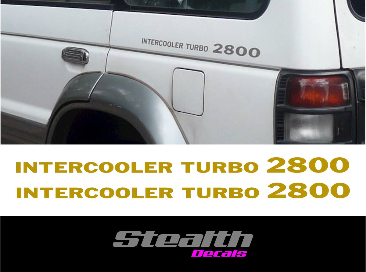 Mitsubishi Shogun pajero Intercooler turbo 2800 side decals | Stealth ...