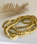 Long Clay Beaded Necklace - Yellow