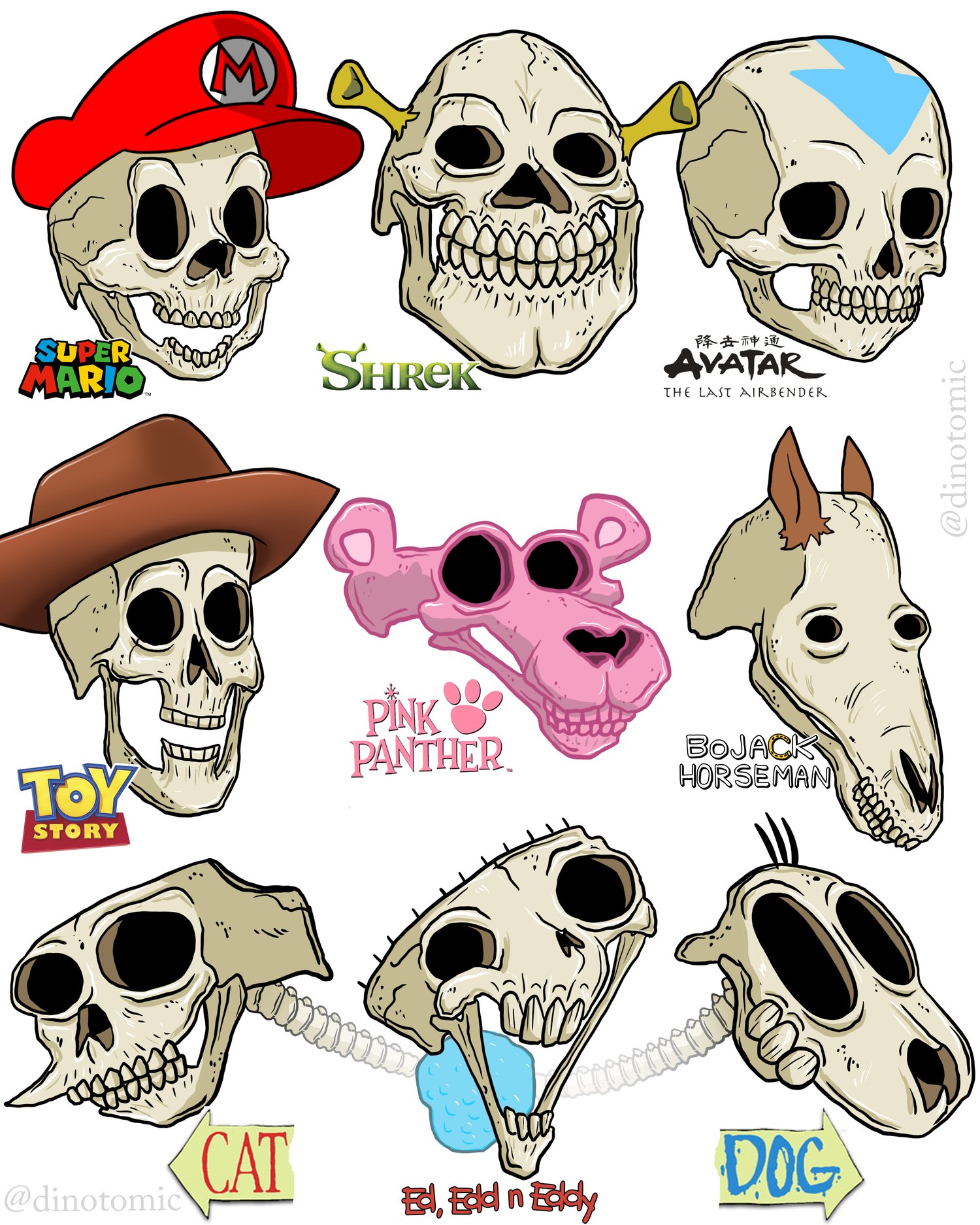 Image of #234 Skull Cartoons 4