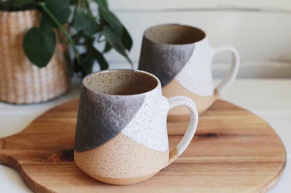 Image of Speckled White & Charcoal Mug