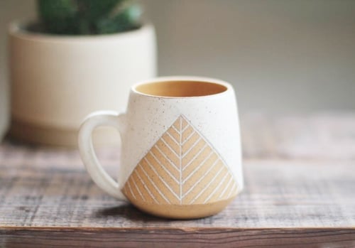 Image of White Speckled Pyramid Mug
