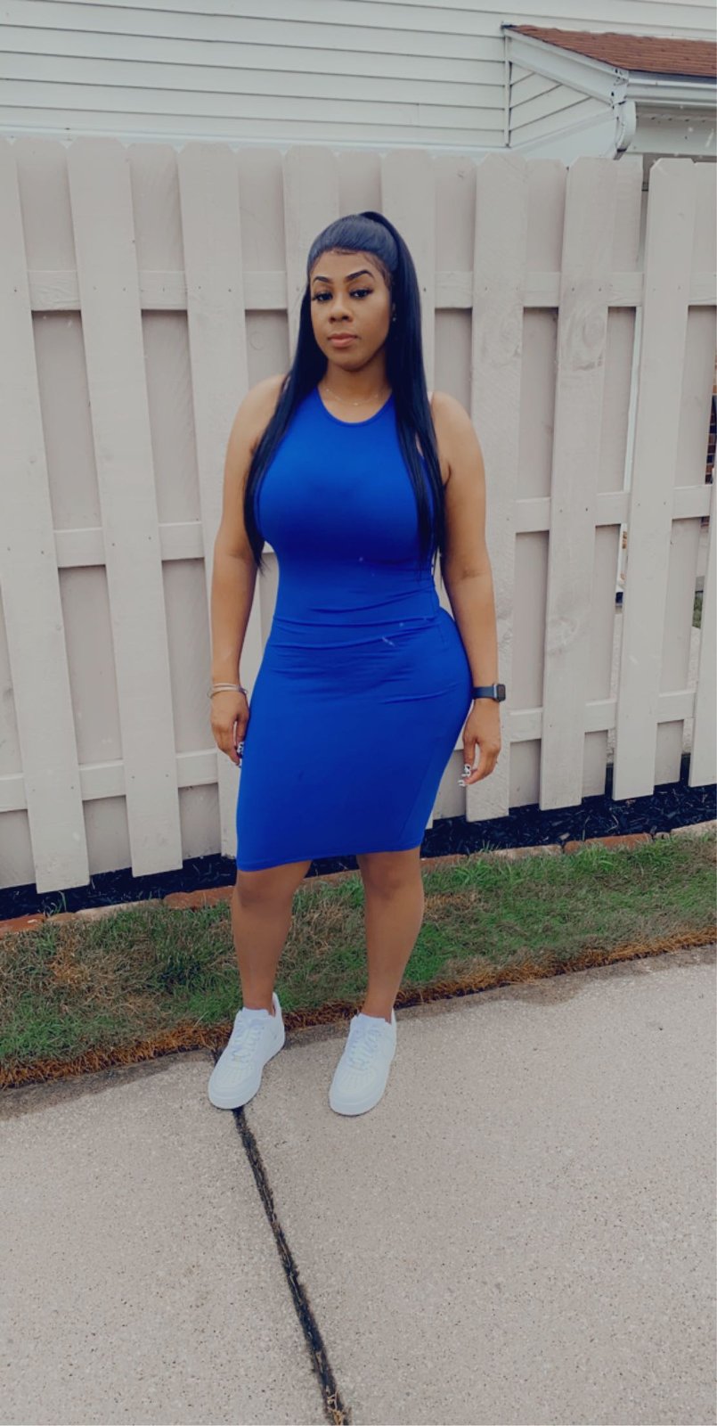 royal blue tank dress