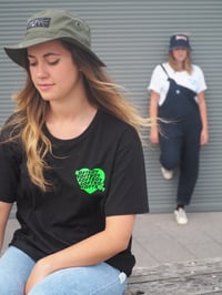 Softboy "Whole Lotta Love" Green On Black T shirt