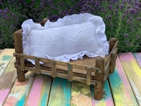 Vintage style posing / toddler pillow white