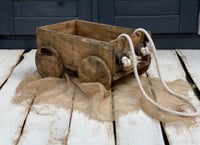 Image 1 of Wooden rustic cart trolley MAREK 