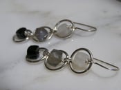 Image of 3 Squares in Circle Earrings