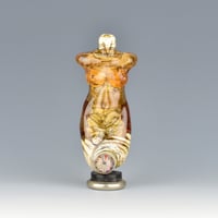Image 1 of XXL. Amber Rose Goddess - Flamework Glass Sculpture Bead 