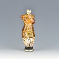 Image 2 of XXL. Amber Rose Goddess - Flamework Glass Sculpture Bead 
