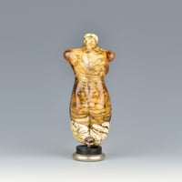 Image 4 of XXL. Amber Rose Goddess - Flamework Glass Sculpture Bead 
