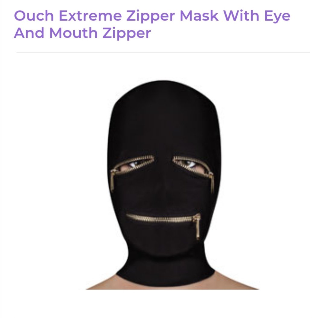 Image of Ouch Zipper Eye and Mouth Mask