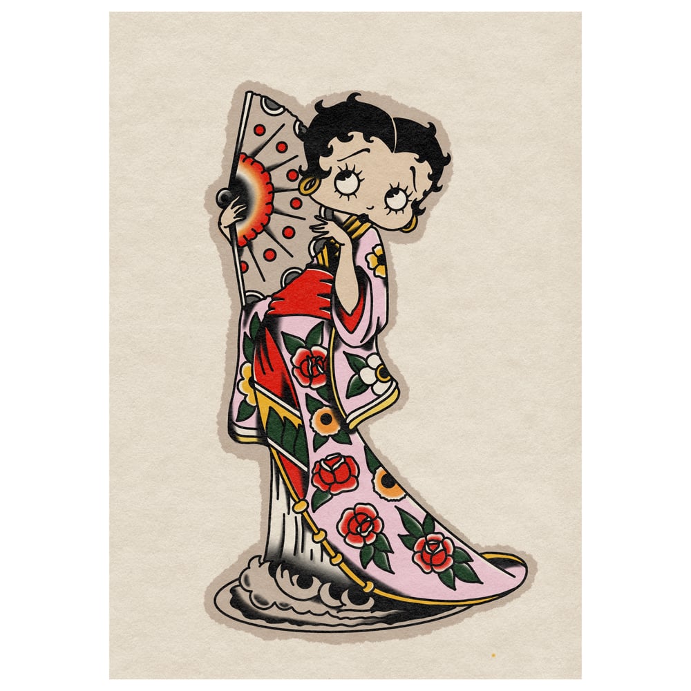 Image of Betty Boop Geisha Soft  Enamel Pin