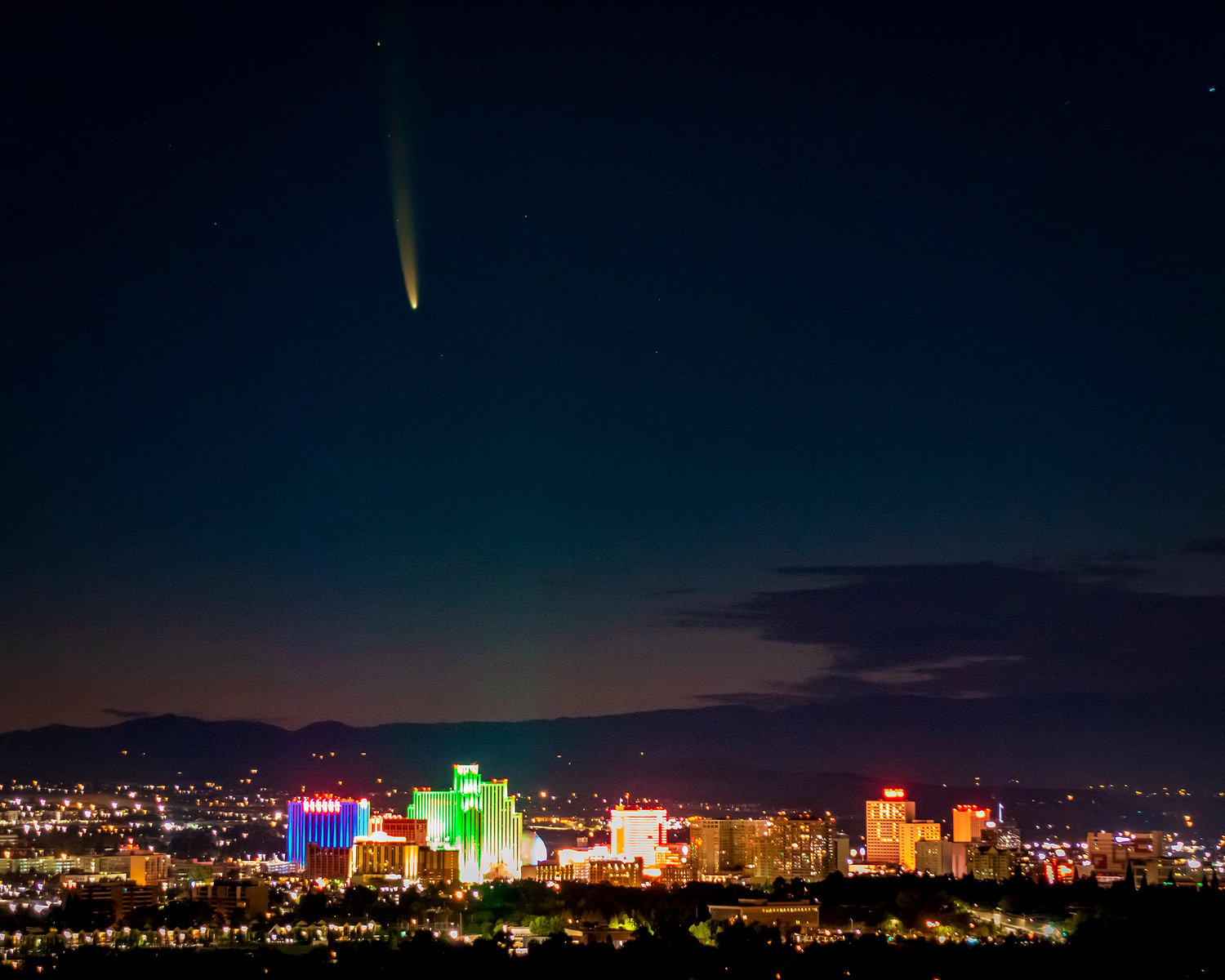 Image of Neowise over Reno