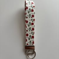 Image 2 of Rose Faux Leather Wristlet 