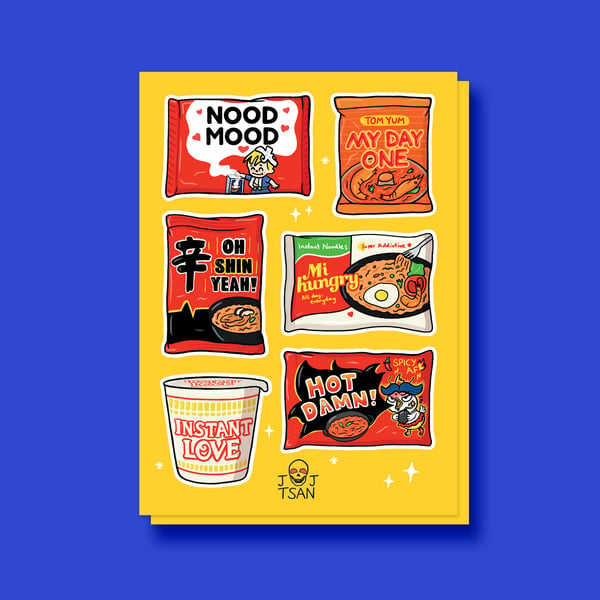 Image of Instant Noods A6 Sticker Sheet