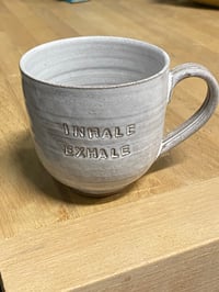 Image 1 of Debossed ‘INHALE EXHALE ’ Mug