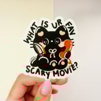 Image 1 of Scary Movie Cat Vinyl Sticker