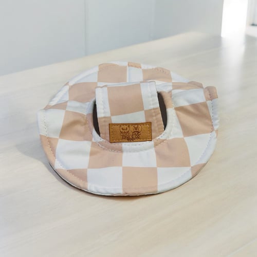 Image of Checker Bucket Hat suited for all breeds