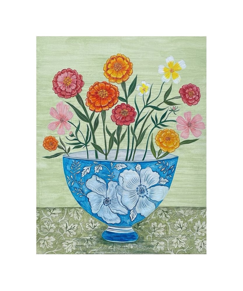 Image of Zinnia Bowl Giclée Print 