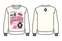 LocalHoops Built Local Crewneck Sweatshirt - Ivory White/Pink