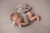 Image 1 of fond + wrap + headband taupe marbré