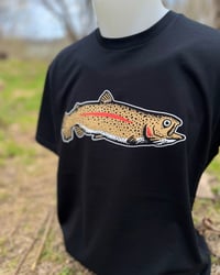 Image 1 of Black “Rainbow Trout” Tee
