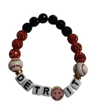 Detroit Baseball Pink Smile Face