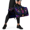 BOSSFITTED Black Neon Pink and Blue Duffle Bag