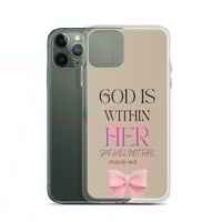 Image 5 of Psalms 46:5 God Is Within Her Brown + Pink Case for iPhone